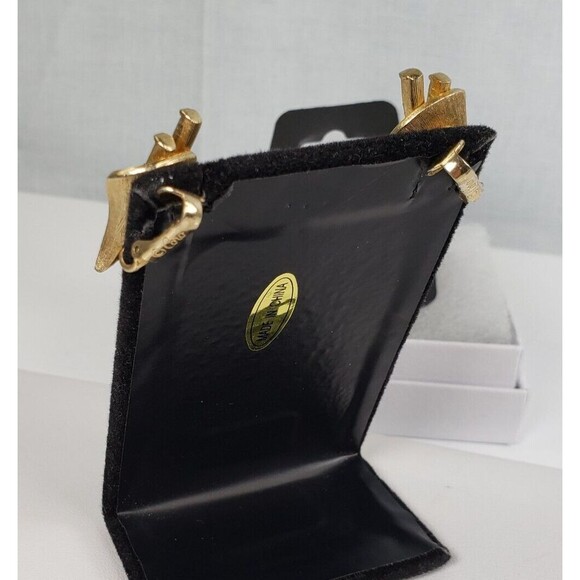 Vintage 1950's Cora Calla Lily Brown Yellow Baguette Rhinestone Clip-On Earrings - Picture 10 of 14